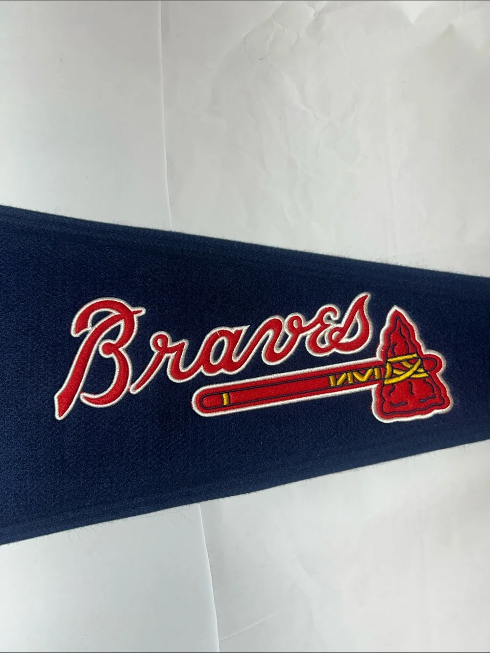 Braves Navy and Red Felt Pennant - Official Team Logo